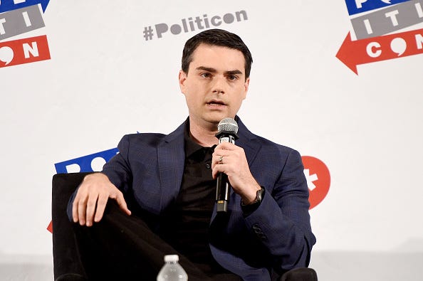 Ben Shapiro at the 'Ben Shapiro Town Hall' panel during Politicon at Pasadena Convention Center on July 30, 2017 in Pasadena, California.