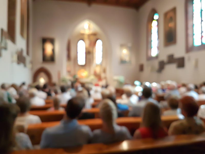 Inside a church