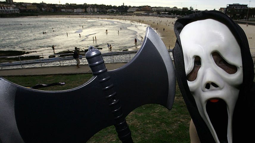 Person dressed in Scream costume frightens North Bay town