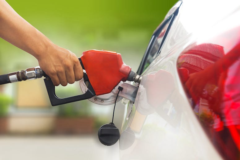 Filling car with gas
