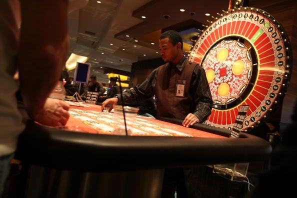 Dealer gives out chips