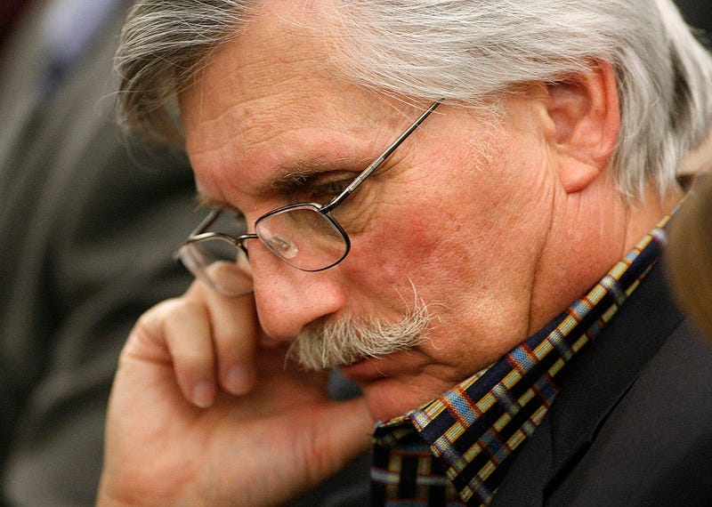 Fred Goldman appears in court during the sentencing of O.J. Simpson, at the Clark County Regional Justice Center December 5, 2008 in Las Vegas, Nevada. 