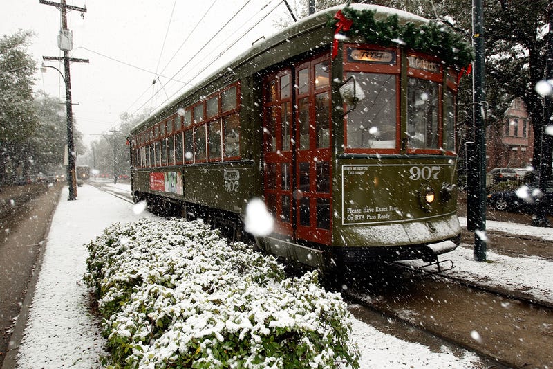 Getty Images - snow in New Orleans
