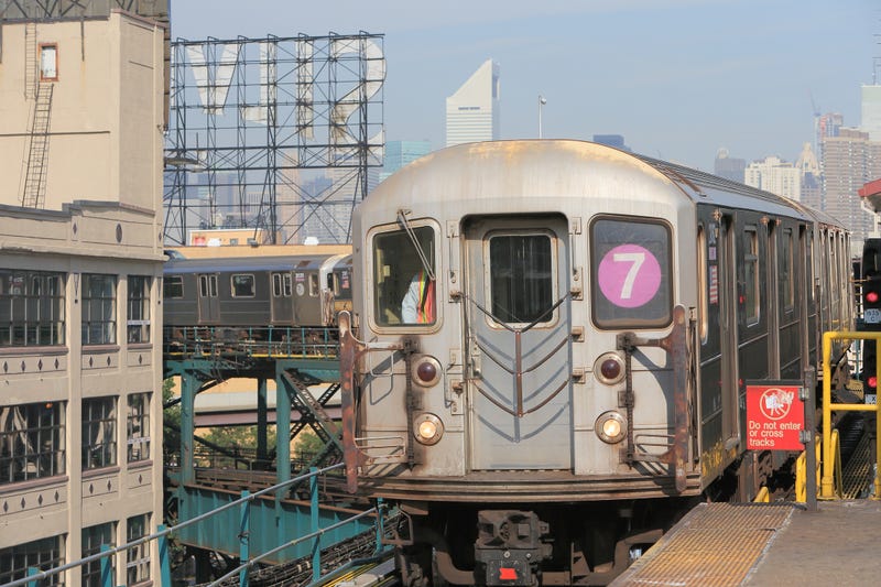 A man was beaten on a 7 train early Monday morning and police are searching for the suspect.
