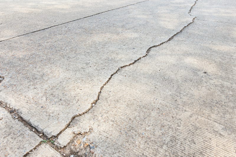 Cracked driveway
