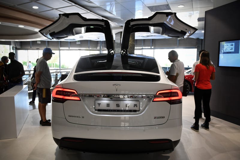 Tesla in showroom