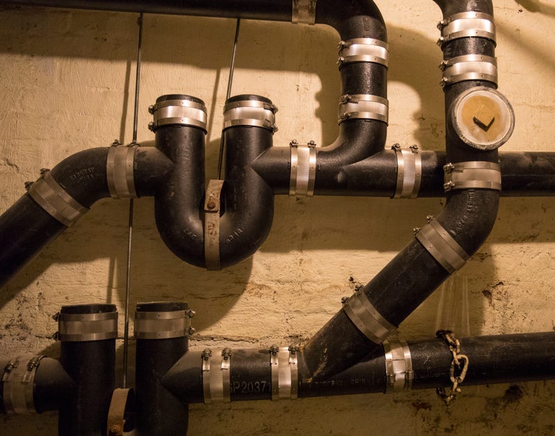 Water pipes in Brooklyn home