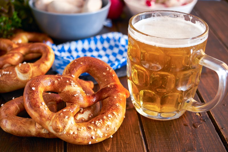 pretzels and beer