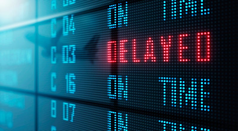 Flight delayed