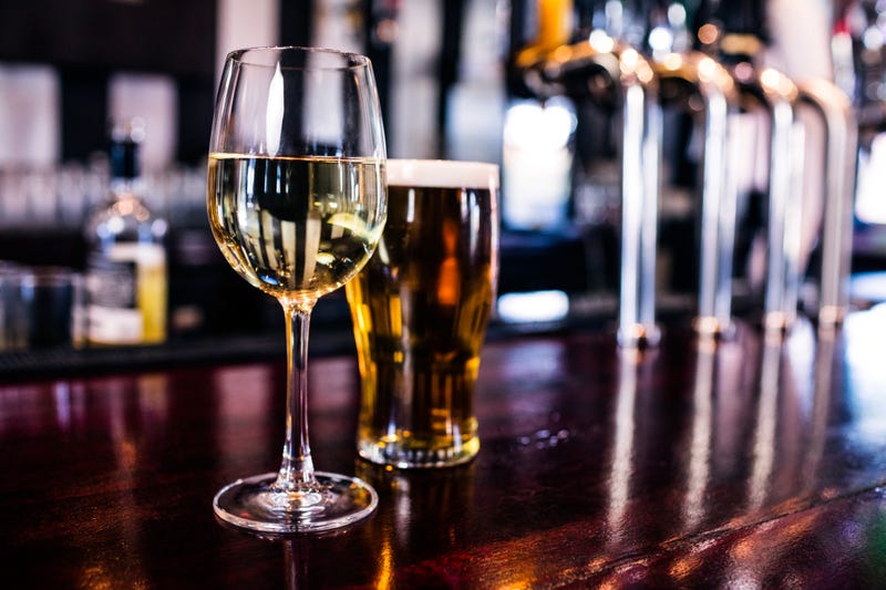 Drinks on a bar
