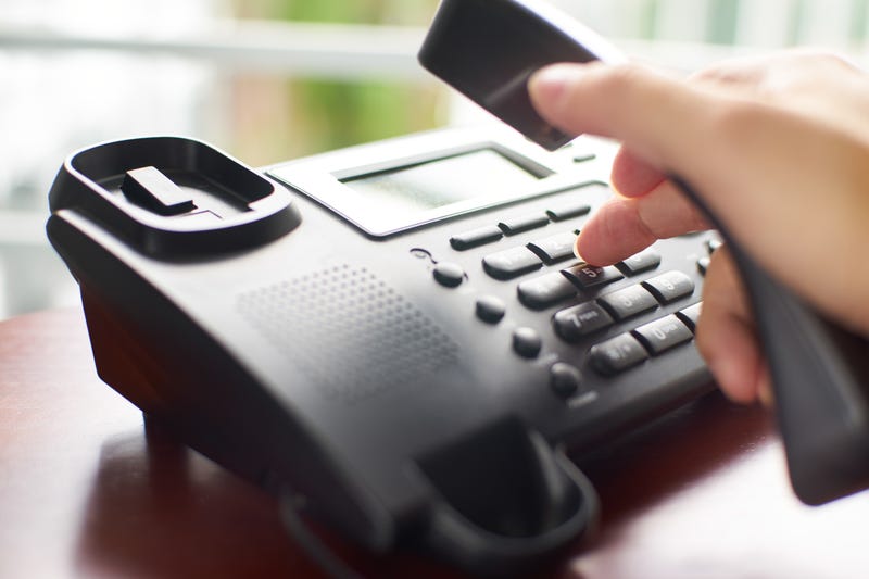Person making a phone call
