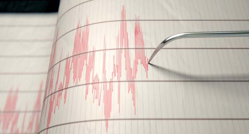 A seismograph measures the strength of an earthquake