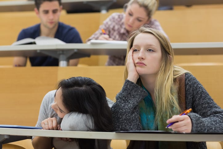 tired college kids