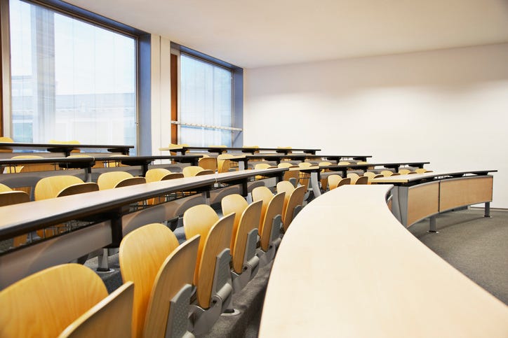 College classroom. 
