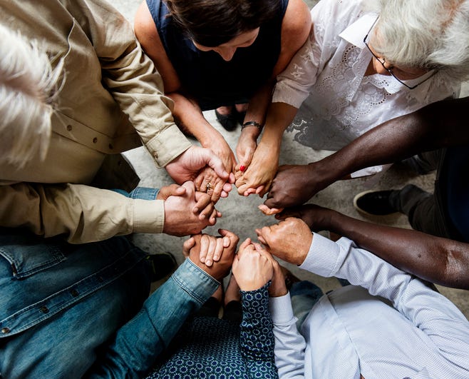 hands together
