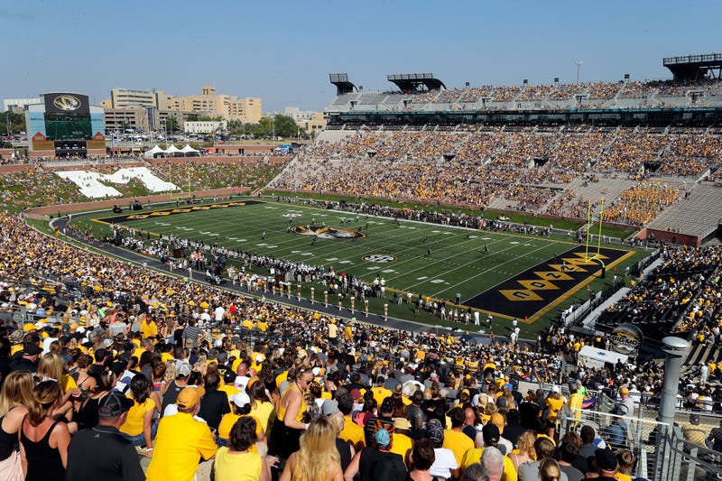 A general view of Faurot Field/Memorial Stadium during the game between the Purdue Boilermakers and the Missouri Tigers on September 16, 2017 in Columbia, Missouri.