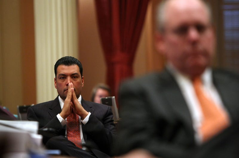 California State Sen. Alex Padilla (D-Los Angeles) listens to arguments during a session of the California State Senate February 18, 2009 in Sacramento, California.