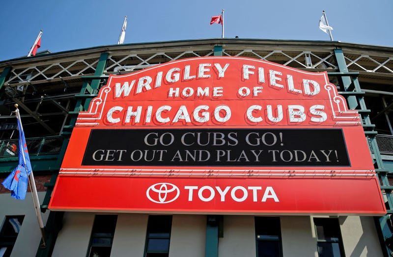 A general view of the marquee at Wrigley Field before the game between the Chicago Cubs and the St. Louis Cardinals on September 17, 2017 in Chicago, Illinois.