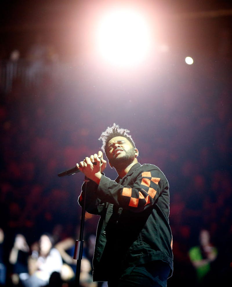 The Weeknd performs onstage at T-Mobile Arena on September 22, 2017 in Las Vegas, Nevada.