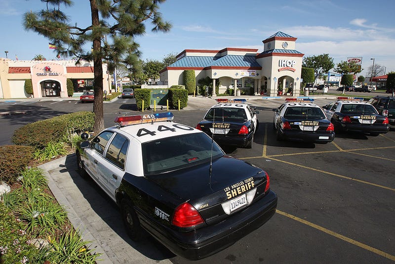 Los Angeles County Sheriff's cars.