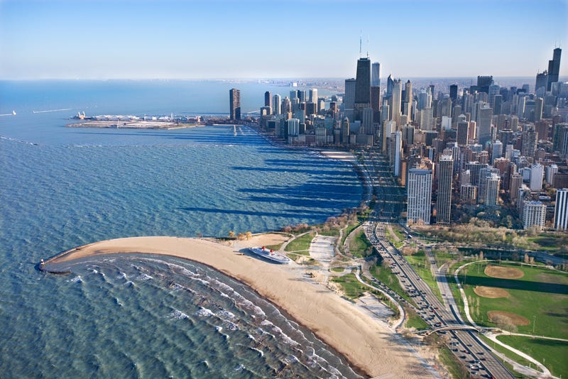 Lake Michigan by Chicago skyline