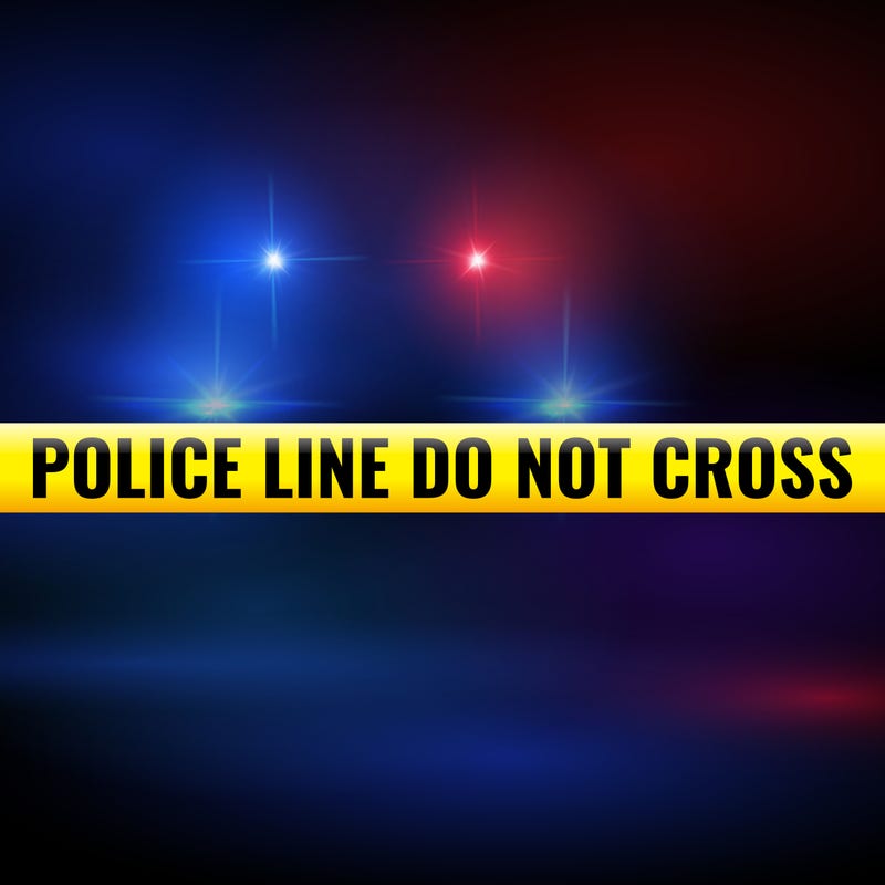 Police tape ropes off a crime scene for responding officers