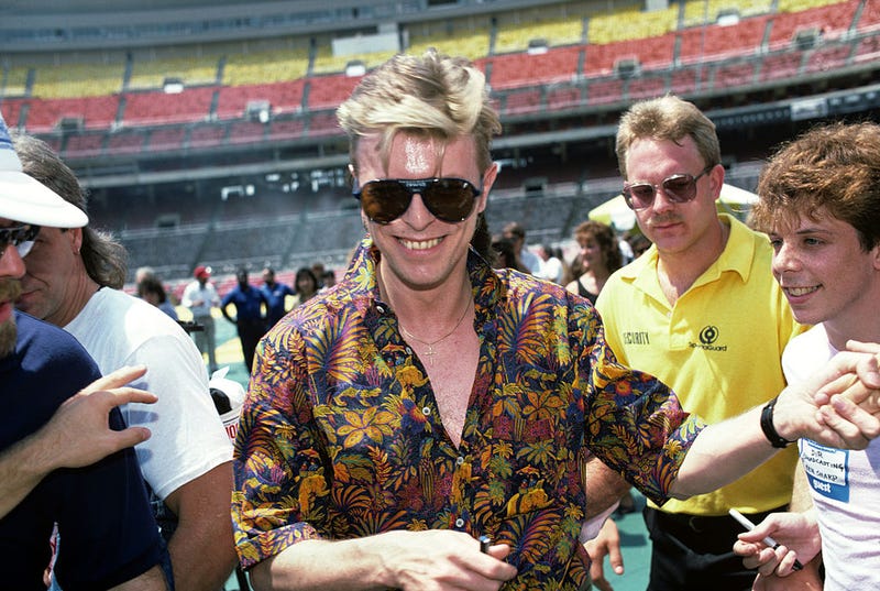 David Bowie during Press Conference for David Bowie's "Glass Spider Tour" at Veteran's Stadium in Philadelphia.