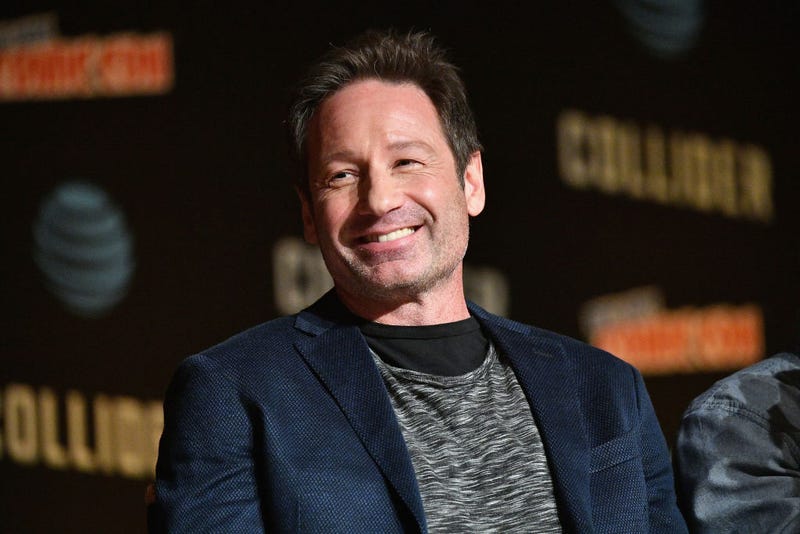 David Duchovny speaks onstage at The X-Files panel during 2017 New York Comic Con -Day 4 on October 8, 2017 in New York City