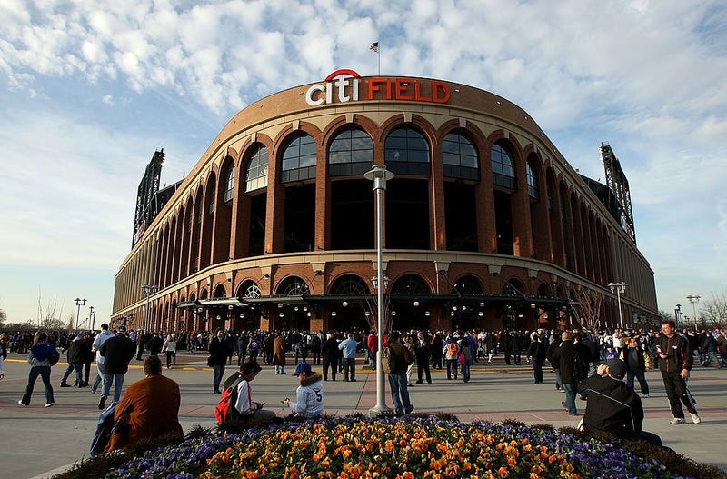 An exterior view of Citi Field before the New York Mets played the San Diego Padres on April 15, 2009 in the Flushing neighborhood of the Queens borough of New York City.