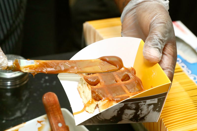 A view of Wafels & Dinges' dish, De Churro Wafel, served during Street Eats hosted by Ghetto Gastro at Industria on October 14, 2017 in New York City.