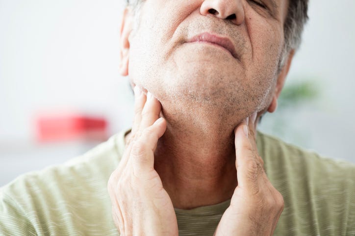 man throat