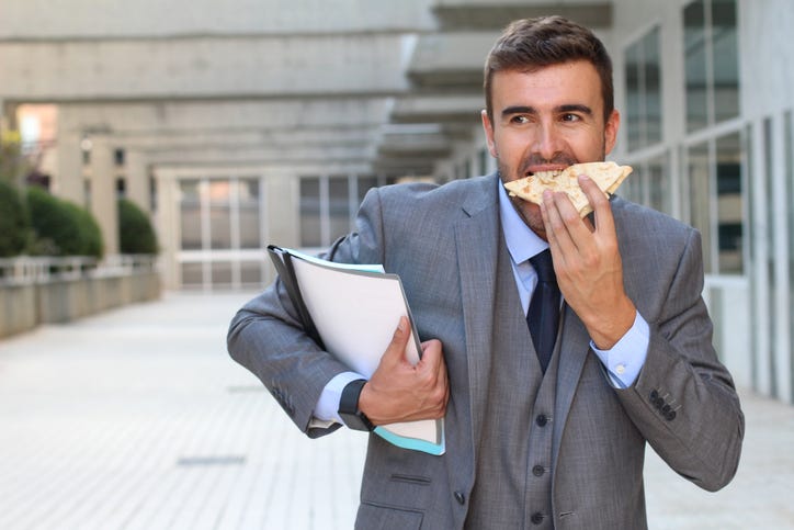 Businessman Eating