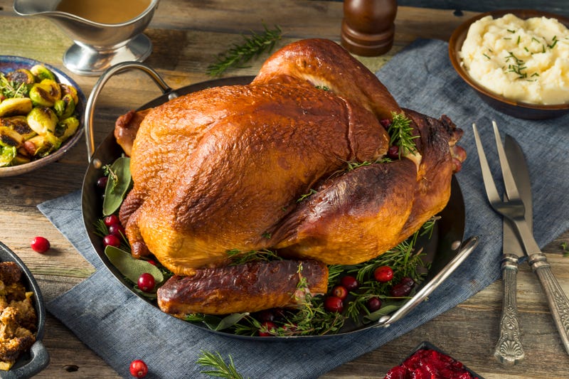 Thanksgiving meal stock photo.