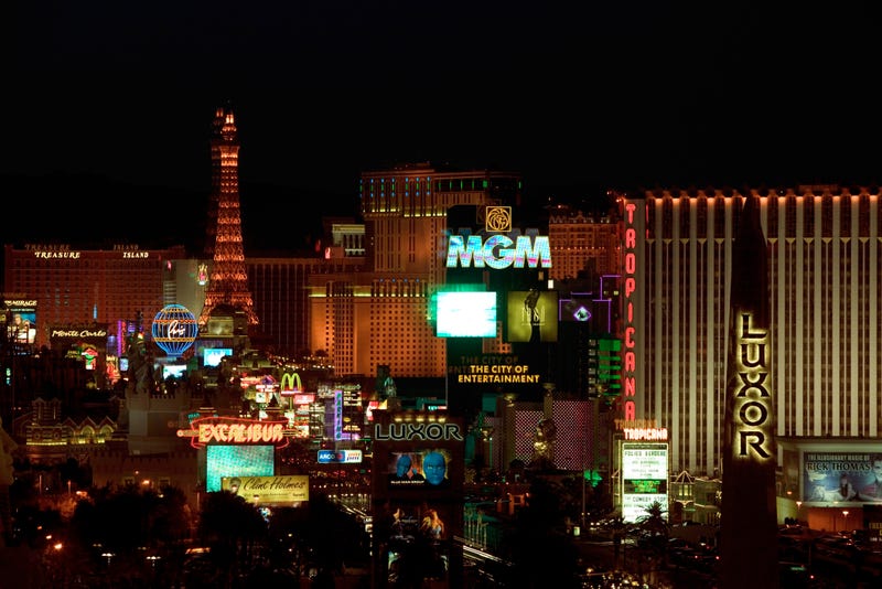 Las Vegas at night - stock photo