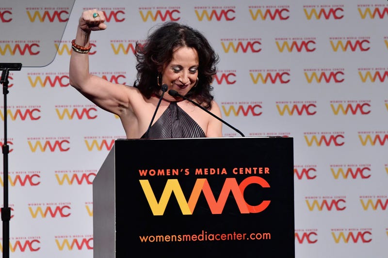 Maria Hinojosa accepts the Carol Jenkins Award onstage at the Women's Media Center 2017 Women's Media Awards at Capitale on October 26, 2017. 