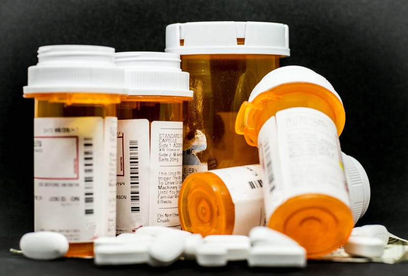 Prescription pills and bottles
