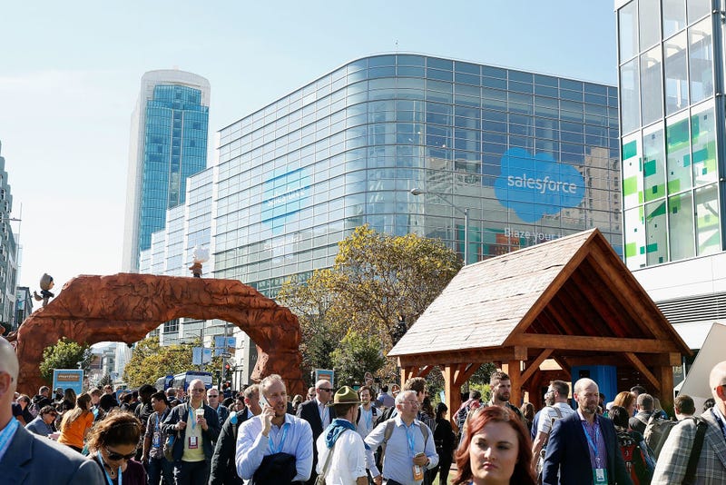Bay Area non-profit Cool Effect engages with attendees of Dreamforce at Dreamforce on November 7, 2017 in San Francisco, California.