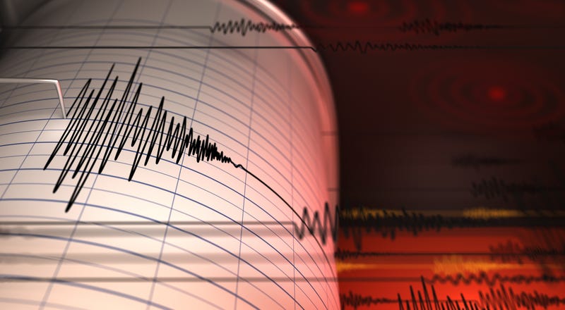 A seismograph measures an earthquake