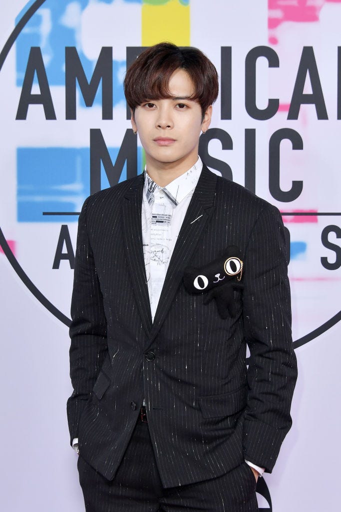 Jackson Wang of GOT 7 attends the 2017 American Music Awards at Microsoft Theater on November 19, 2017 in Los Angeles, California.