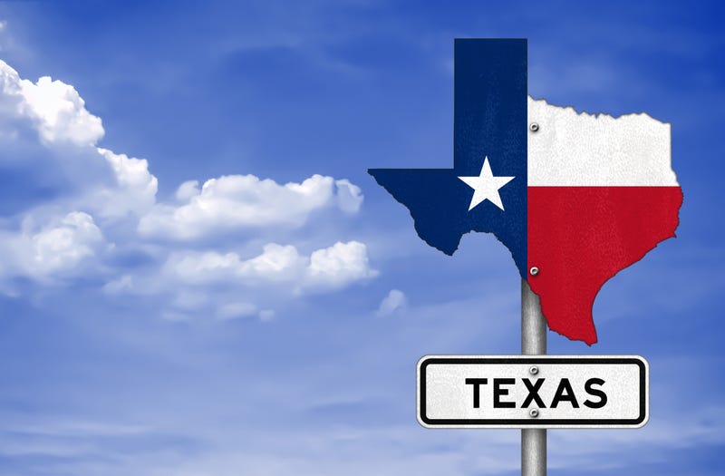 Texas state flag - road sign