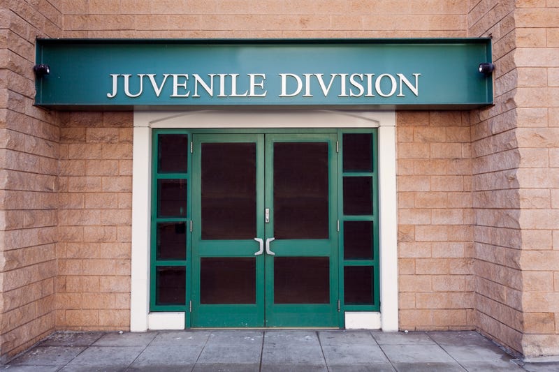 exterior of building with the words juvenile division over door