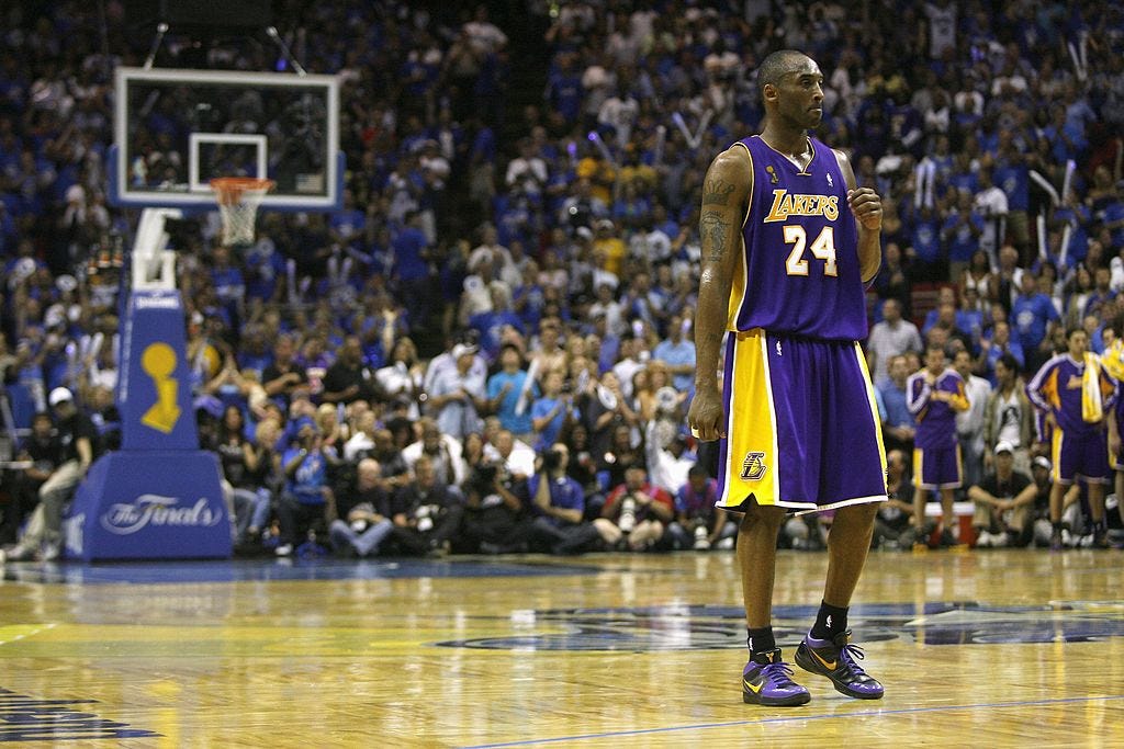 Kobe Bryant's finals-worn jersey sells for almost $1M