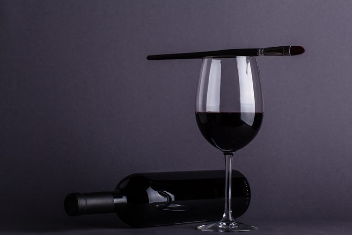 Wine painting