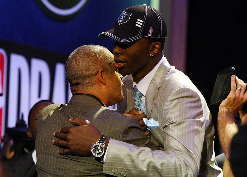 Hasheem Thabeet reacts to his No. 2 overall selection in 2009.