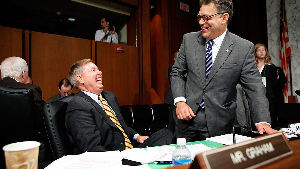 Lindsey Graham bets Al Franken $20 Trump will win in 2024