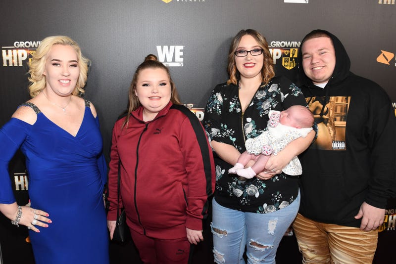 (L-R) June Shannon, Alana Thompson, Lauryn 'Pumpkin' Shannon, Ella Grace Efird, and Joshua Brandon Efird attend "Growing Up Hip Hop Atlanta" season 2 premiere party at Woodruff Arts Center on January 9, 2018 in Atlanta, Georgia. 