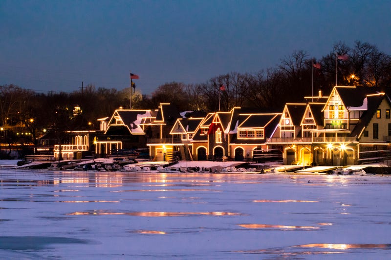 Philadelphia Boathouse Row - stock photo