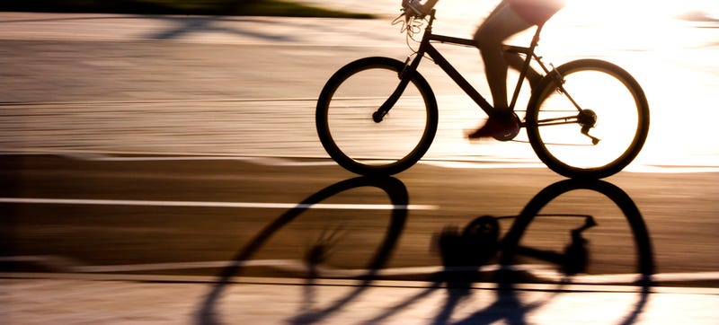 bicyclist in a stock image