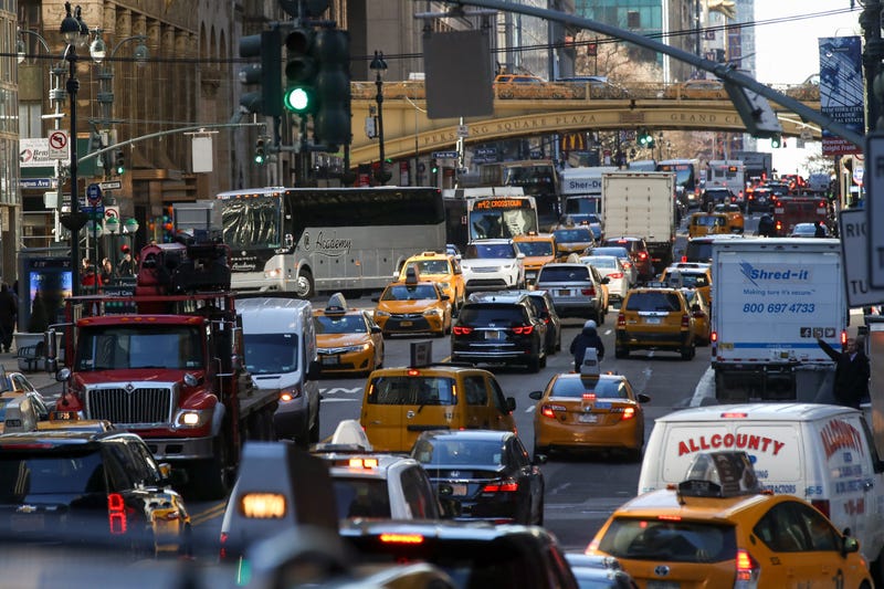 Traffic on 42nd Street in Midtown Manhattan