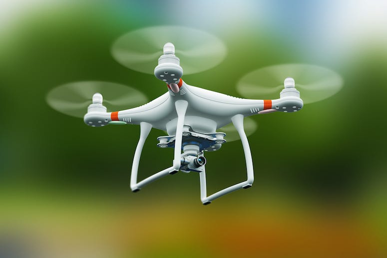 Flying drone with camera